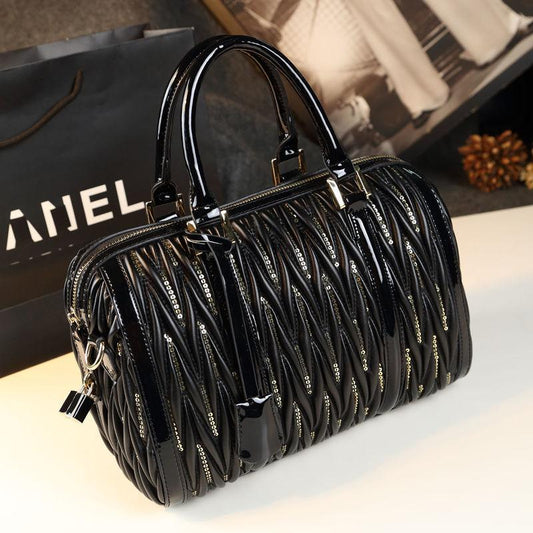 Ladies Leather Bag Trendy Fashion Large Capacity Handbag Versatile Elegant Satchel