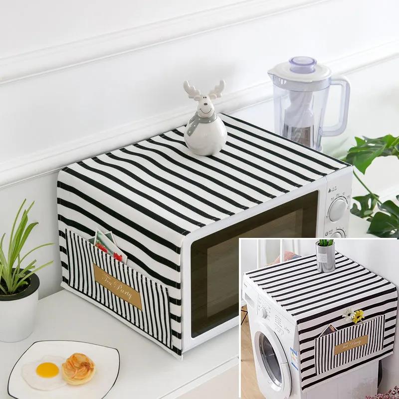 Microwave Oven Dust Cover European Fabric Dust Curtain Kitchen Household Storage Cover Towel