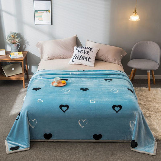 Warm Thick Flannel Blanket Coral Fleece Blanket Blanket Four Seasons Universal Dirty Travel Blanket Siesta Blanket Plus Velvet Bed Sheet