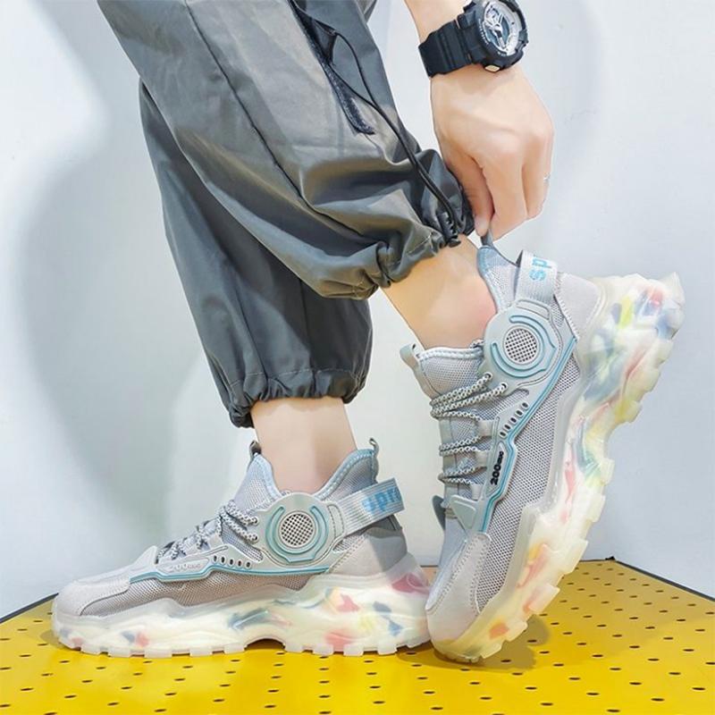 Men's Sports Shoes Trend Wild Casual Shoes Thick-soled Increase Sports Running Shoes Old Shoes Trend