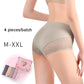 4pcs Women's Cotton Antibacterial Large Size Underwear Lace Lightweight Breathable Panties Solid Color Hollow Briefs