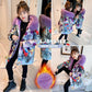 Kids Printed Fur Parkas for  Girls Winter Thick Warm Hooded Faux Fur Coat Unisex  Parka Jacket with Faux Fur Collar Outwear