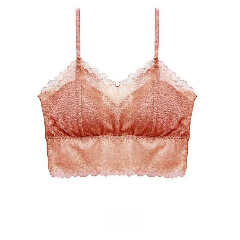 Sexy Lace Anti-glare Beauty Back Wrap Chest Tube Top Chest Pad Detachable Suspenders Girl Vest-style Underwear Bra