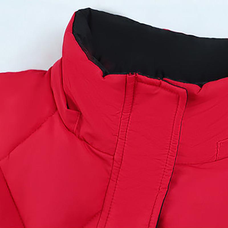 Loose Argyle Hooded Parkas Women Fashion Solid Thick Long Coats Women Elegant Cotton Jackets Female Ladies Winter Jacket