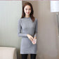 Mid-length Knitted Slim-fit Sweater, Solid Color Padded Bottoming Shirt, Round Neck Dress In Autumn and Winter