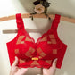 Sexy Lace No Steel Ring Gathering Anti-sagging Receiving Side Breast Adjustable Upper Support Women's Underwear Bra