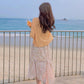 Floral Sling Dress Female Spring Summer Casual V-neck Sleeveless Mid-length Casual  Comfortable