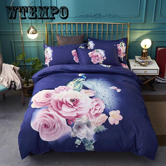 Cotton Bedding Sets Home Textile Bed Set Bedclothes with Bed Sheet Comforter Set Pillow Case