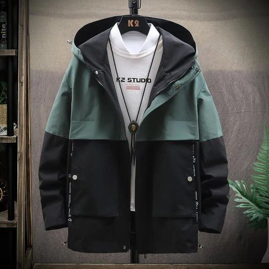 Men Boutique Jacket Spring Hooded Workwear Soft and Comfortable Coat Casual Loose Top Large Size