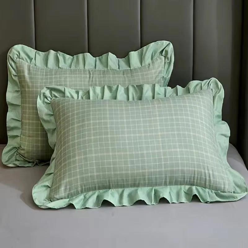 Cotton Bedding Lace Pillowcases A Pair of Large Thick Pillowcases Zipper Pillowcases