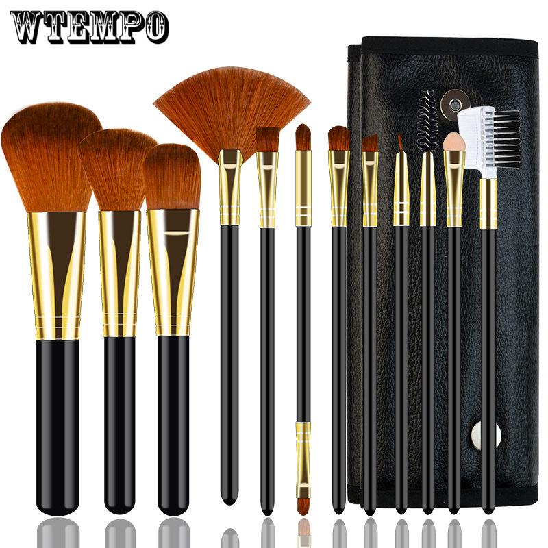 12Pcs Beauty Makeup Brushes Set Cosmetic Foundation Powder Blush Foundation Blusher Shadow Makeup