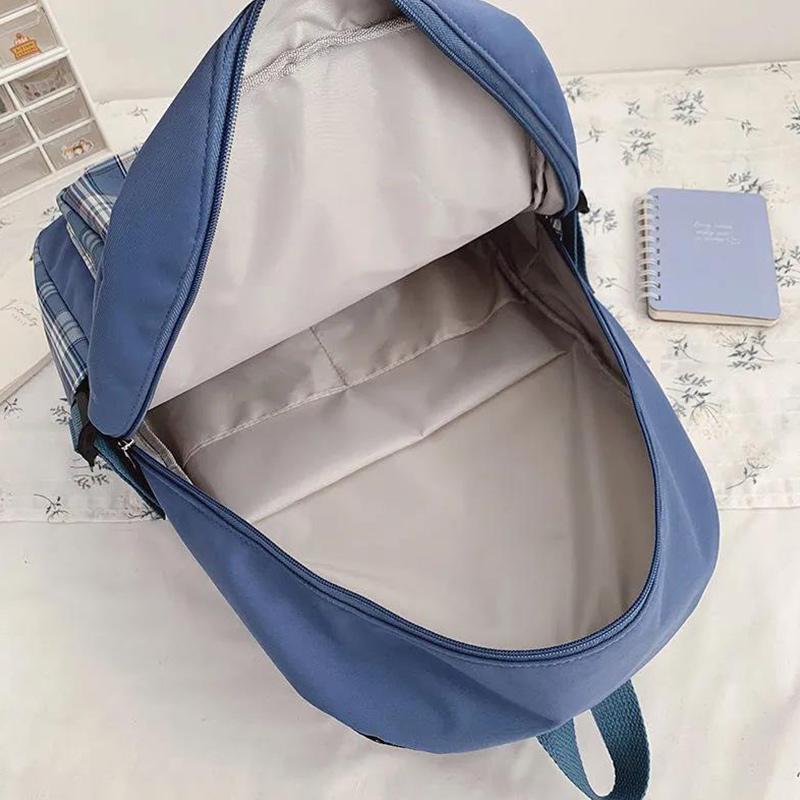 Backpack Female Student Schoolbag Large Capacity Nylon Campus Backpack Female Middle School Student Schoolbag Waterproof Schoolbag