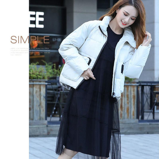 Small Lady Down Jacket Loose Fashion Trendy Brand Shiny Net Red Short Colorful Winter Jacket