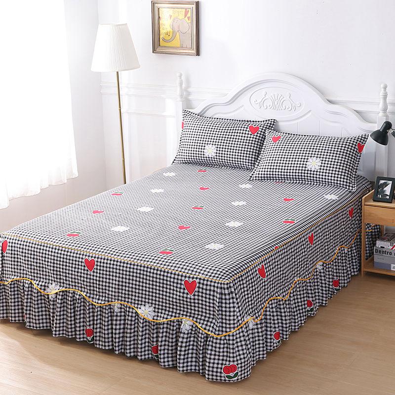 Fashion Printing Mattress Cover Non-slip Fitting Sheet Queen Bed Mattress Cover Breathable Dust Cover
