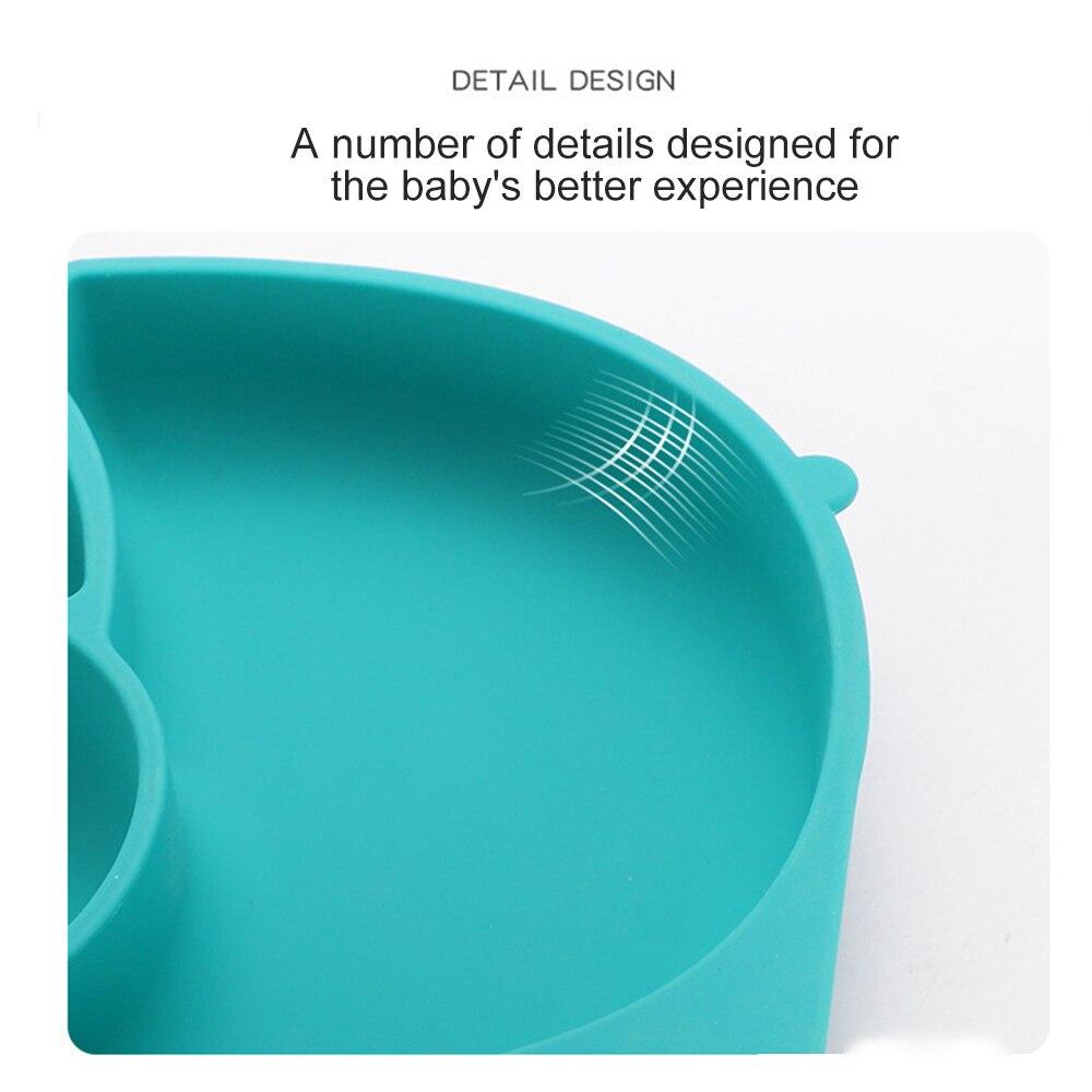 Silicone Baby Plate Food Grade Children's Feeding Bowl Dining Plate Cartoon Dishes Suction Toddle Training Tableware Kid NO BPA