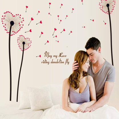 Love dandelion wallpaper environmentally friendly high quality transparent removable wall sticker