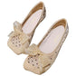 Spring and Summer Ballet Shoes Female Square Head Polka Dot Mesh Flat Mary Jane Shoes Fairy Style Lace Lace