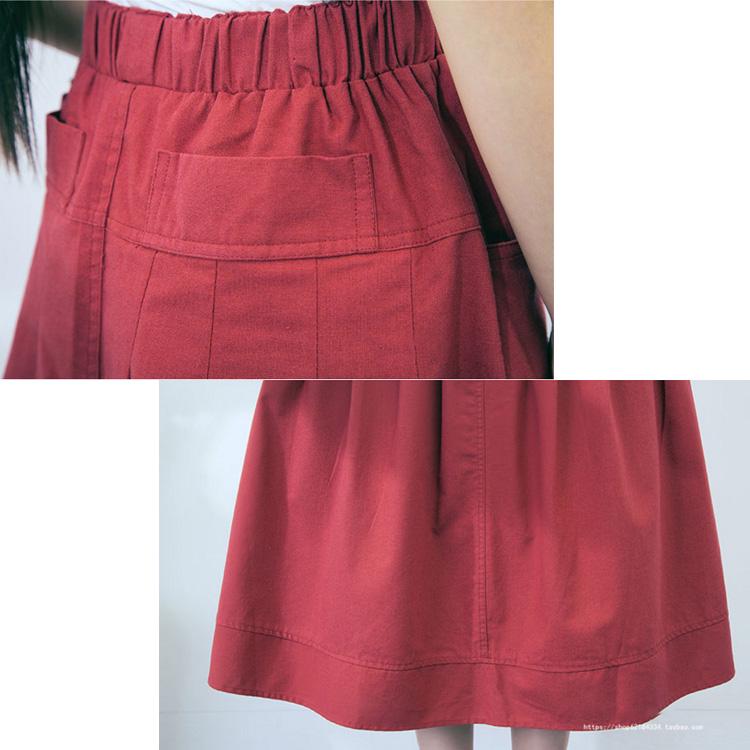 Women Cotton Linen Skirts Pockets Casual Skirt 2020 Summer Midi Skirt Baggy Party Jupe Faldas Plus Size