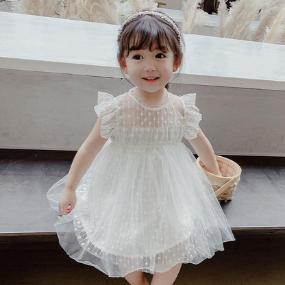 Girls Fluffy Cake Dresses Mesh Skirt Embroidery Ruffle Kids Christmas Party Costume Birthday Tutu Gown Children Clothing
