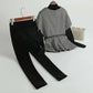 Mature Royal Sister Suit Female Wild Houndstooth Vest + Leggings + Belt Three-piece Elegant Black and White Suit