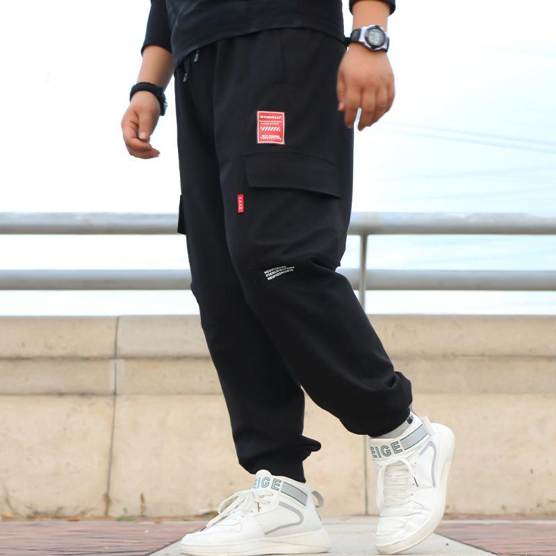 Autumn Fat Overalls Men's Plus Size Loose Wide-leg Pants Plus Fat Plus Size Casual Pants