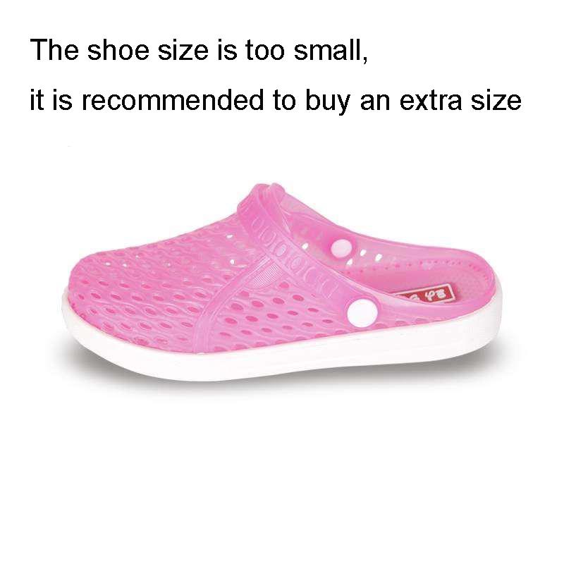 Hole Shoes Female Korean Students Wear Crystal Beach Baotou Half Drag Non-slip Flat Bottom Sandals and Slippers Male XL 45