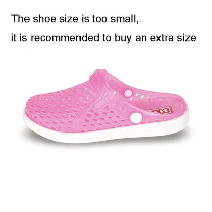 Hole Shoes Female Korean Students Wear Crystal Beach Baotou Half Drag Non-slip Flat Bottom Sandals and Slippers Male XL 45