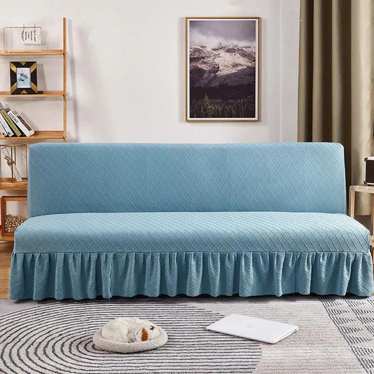 Living Room Armrestless Sofa Cover Skirt Sofa Bed Cover Thick Jacquard Stretch Folding Sofa Cover Universal All-inclusive Universal Type