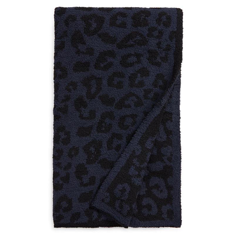 Woolen Blankets Children's Knitted Leopard Blankets Plus Fleece Throw Blankets for Kids Adult