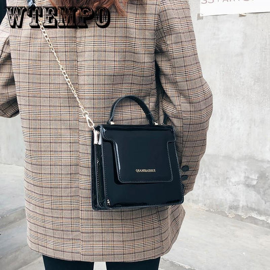 Fashion patent leather bag trend wild chain shoulder bag Messenger bag summer female bag handbag