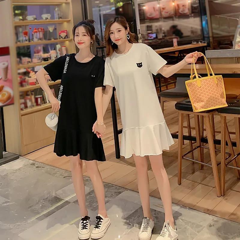 Lace Back Bow Large Size M-XXXXL Women's Summer Dress  Knee-length Daily Wear Office Dating Party