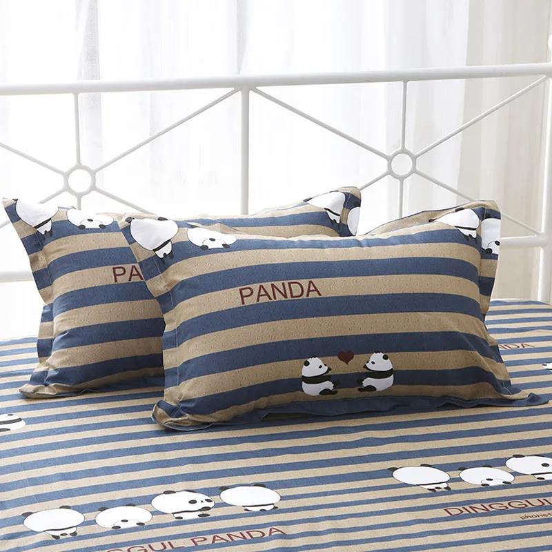 Two-piece Cotton Pillowcase Single Double Bedroom Pillowcase Plus Thicker Pillow Cover
