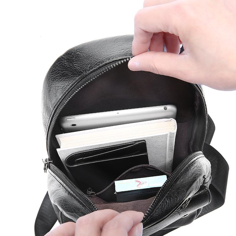 Chest Bag Male Black Multi-pocket Dark Buckle Crossbody Outdoor Sports Shoulder Bag