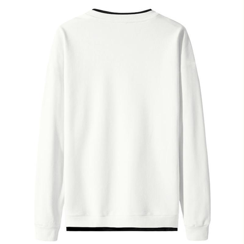 Sweater Men's Trendy Handsome Sweatshirts Loose Ins Wild Tops Fake Two Pieces of Clothes for Autumn