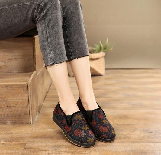 Women's Autumn and Winter Cloth Shoes Fleece Warm Women's Cotton Shoes Casual Non-slip Thickened Snow Boots