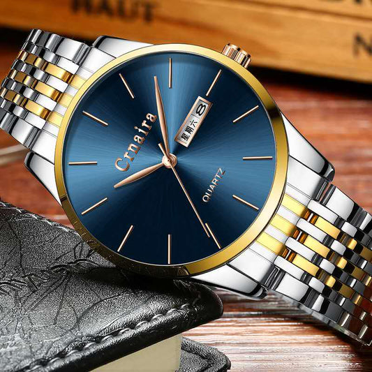 Fashion Mens Business Watches Luxury Stainles Steel Quartz Men Wrist Watch Casual Classic Male Watch