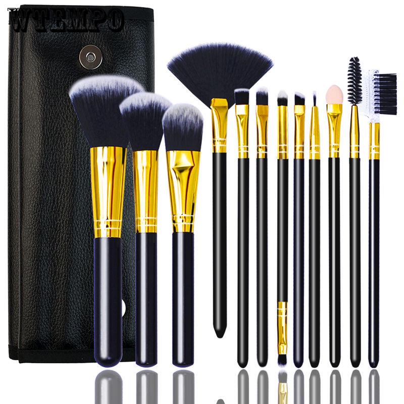 12Pcs Beauty Makeup Brushes Set Cosmetic Foundation Powder Blush Foundation Blusher Shadow Makeup