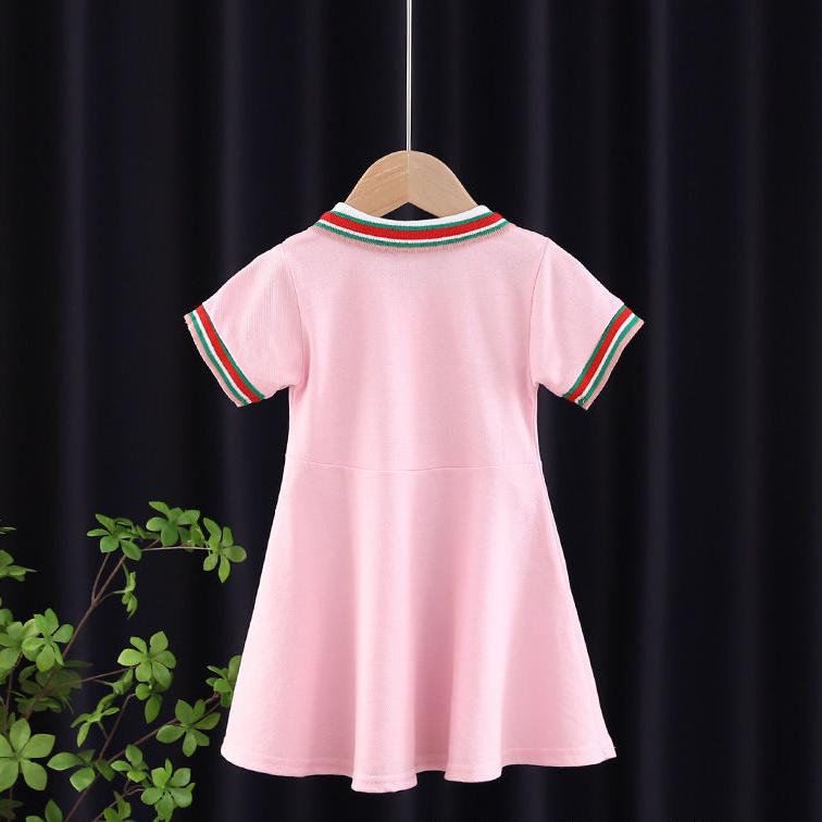Summer Baby Girls Casual Clothes Dress Cherry Print Short Sleeve Dress Kids Toddler Pageant Dresses