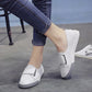 Real Soft Leather White Shoes Women Spring and Summer Breathable Fashion All-match Flat Casual White Shoes Women Shoes