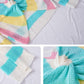 Western Style Spring and Autumn Clothes V-neck Cross-navel Short Loose Knit Sweater Rainbow Long-sleeved Sweater