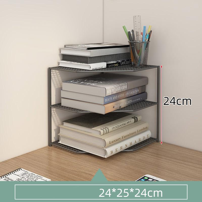 Bookcase Corner Shelf Simple Desk Corner Corner Cabinet Bay Window Desktop Triangle Corner Bookcase Storage Rack
