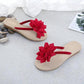 Beach Sandals and Slippers Sweet Big Flowers Flat Sandals and Slippers Female Flip Flops Student Flip Flops