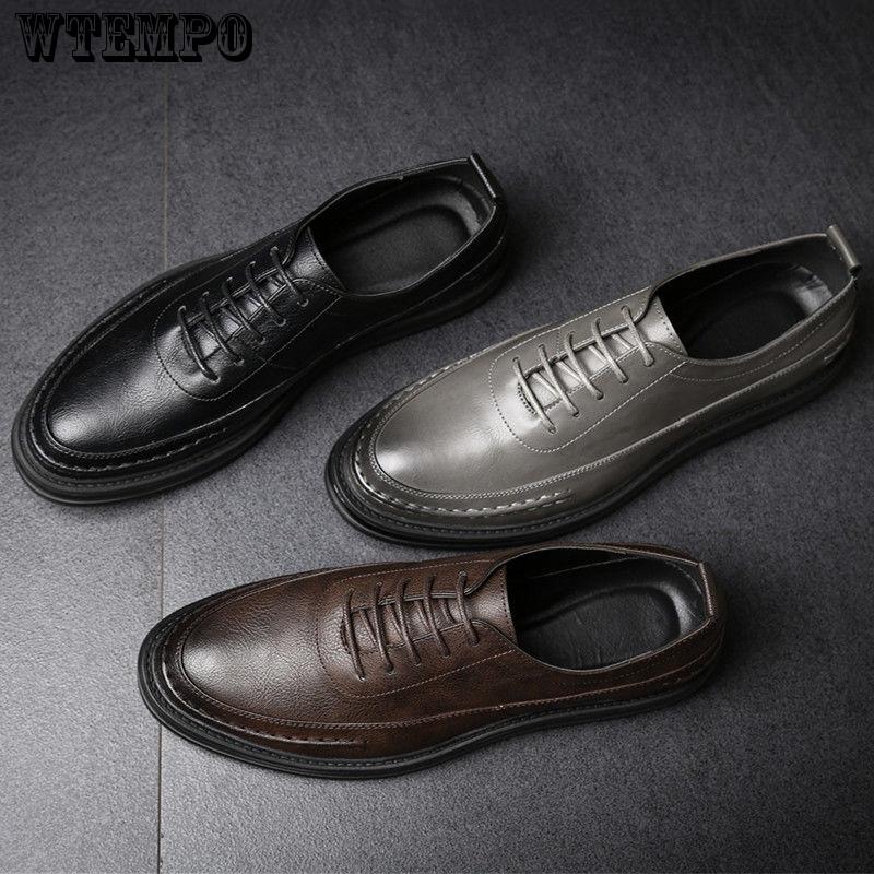 Summer Casual Shoes Men's Retro Carved Shoes In The Formal British Pointed Shoes