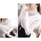 Spring and Autumn Korean Sweater Lace Collar Knitted Knitted Bottoming Shirt Long Sleeve Slim Thin Young Women's Top
