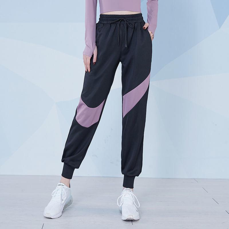 Sports Trousers Women's Spring and Summer Running Training Close-up Trousers Loose and Thin High-waist Yoga Pants