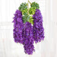 Artificial Wisteria Flower Bean Flower String Violet Plastic Silk Flower Decoration Vine Plant Flower Wedding Fake Flower Rattan
