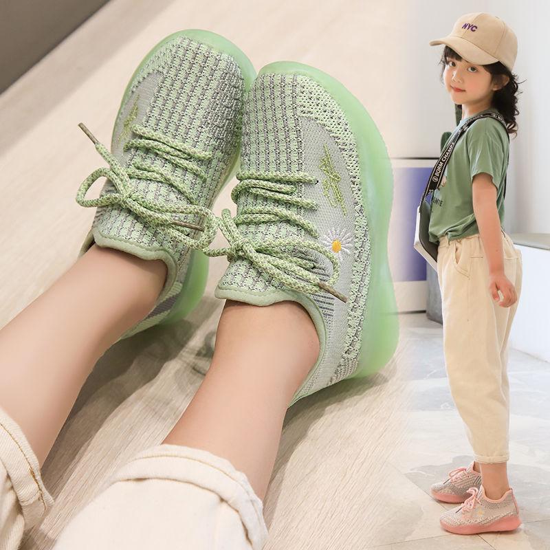 2020 Spring Boys Running Shoes Girls Casual Breathable Flying Woven Coconut Shoe Net Children's Sneakers