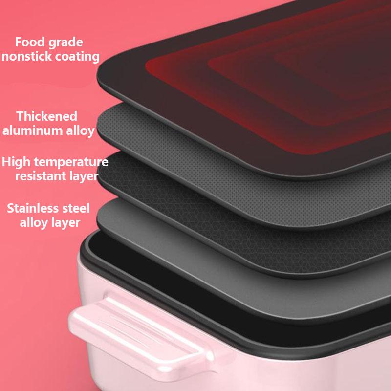 1360W 5 Person Multi-purpose Grill Pan Smokeless Fried Steak Pan Heat Pot BBC Machine Nonstick Pot for Family