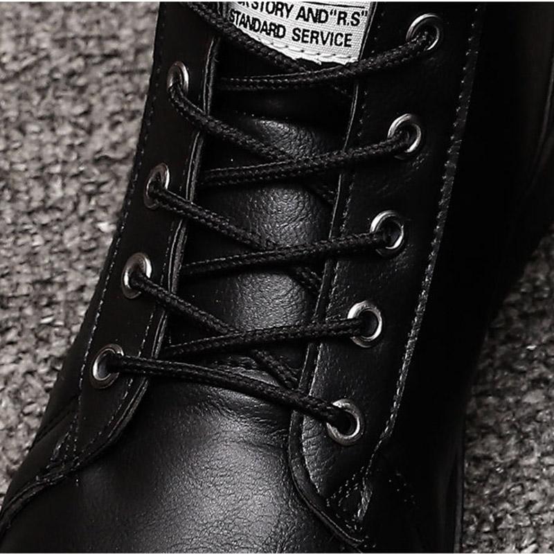 Men's Shoes Winter Fleece Warm Shoes Ski-proof Boots High-top Waterproof Cotton Short Boots