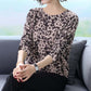 Spring and Autumn Mother Round Neck Long-sleeved T-shirt Women Floral Slim Top Women